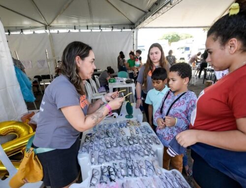 Óculos serão entregues a crianças atendidas durante rally das Américas, nesta quarta-feira, 26