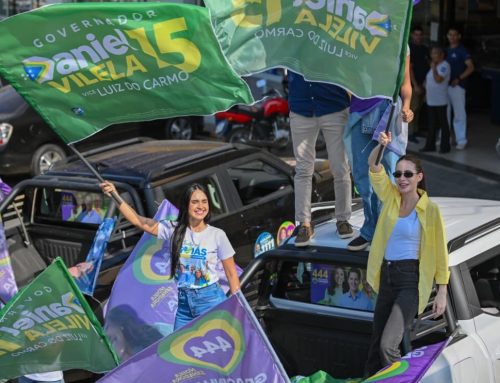 Daniel Vilela mobiliza mais de 500 veículos em carreata na divisa de Goiânia e Aparecida