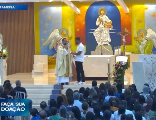Padre Marcos agradece apoio de Policarpo a obras da Paróquia Nossa Senhora da Assunção